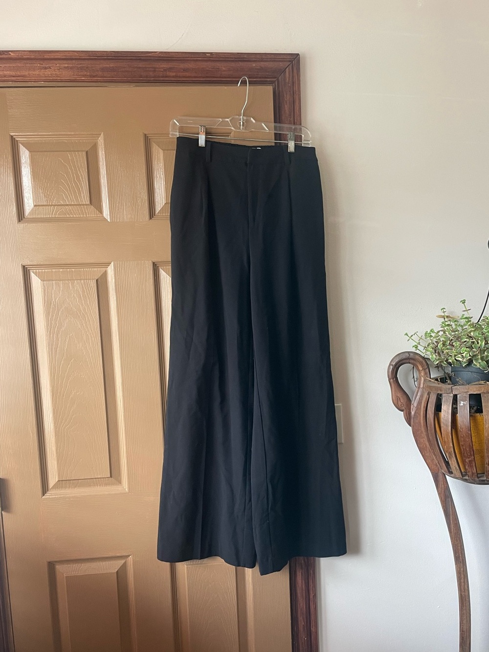 Abound Black Elastic Waist Wide Leg Pants